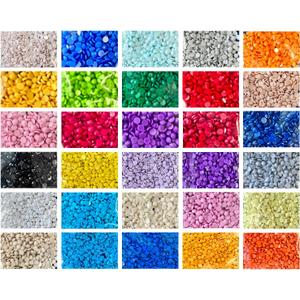 LIRUNQIU 15000 Pieces Diamond Painting Beads, Round 5D Resin Rhinestones Replacement Drills for DIY Diamond Art Kits, Multi-Color Crafting Accessories for Adults Kids (30 Color) (Small)