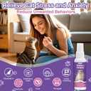 Cat Calming Spray 60 ML 2 Pack Calming Solution for Cats Cat Pheromone Spray Reduces Stress Anxiety Scratching Calming Spray for Cats Good for Home Travel Cat Pheromones Calming Spray