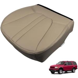 munirater Car Tan Bottom Seat Cover Front Driver Side Synthetic Leather Replacement for 1997-2002 Expedition XLT Eddie Bauer