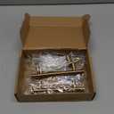 Goldenwarm 3Pcs Cabinet Bar Handles Brushed Brass Dresser Drawer Pulls 3-3/4in(96mm) Kitchen Cabinet Hardware - Modern Dresser Hardware Cupboard Door Pull Handles (3-3/4 Inch Hole Centers)