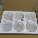 Vesici 6 Pcs Christmas Mugs Set 10 oz Xmas Ceramic Coffee Mug Candy Cane Handle Hot Cocoa Mug Gift for Hot Chocolate Coffee Holiday Mornings Winter Holiday Family Gift (Gingerbread House)