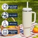 4 x 6 Pack Reusable Glass Straw for Stanley 40 oz 30 oz Cup Tumbler,12.2''x10MM,3 Straight and 3 Bent with 2 Cleaning Brushes,Compatible with Stanley 40oz Stanley Cup Tumbler