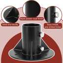 1PC Round Posts Base Bracket Chain Link Fence Flange Post Holder Heavy Solid Pole Floor Flange for Holding Fence Mailbox Pergola Railing Deck Round Posts (OD 2-3/8'') with Screws