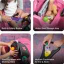 Step2 Whisper Ride Cruiser Kids Push Car, Ride On Toy, Stroller Substitute, Includes Seat Belt & Horn, Made of Durable Plastic, Max Weight 50 lbs., For Toddlers 1.5-4 Years Old, Pink, Large