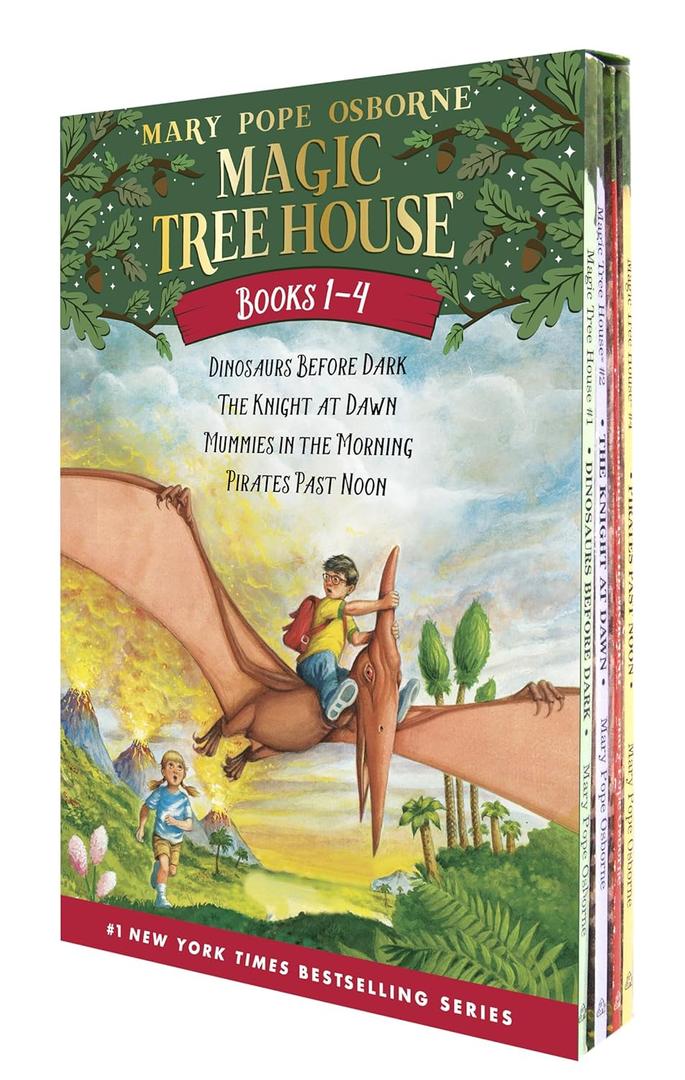 Magic Tree House Boxed Set, Books 1-4: Dinosaurs Before Dark, The Knight at Dawn, Mummies in the Morning, and Pirates Past Noon (Paperback)
