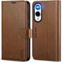 TUCCH Case Wallet for Galaxy S25 Edge, Magnetic PU Leather Kickstand RFID Blocking [4 Card Slots] Protective Flip Cover with [TPU Shockproof Interior Case] Compatible with Galaxy S25 Edge 6.7", Brown