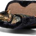 Wall Cat Hammock - for Cats up to 10 kg | Hammock Complete Set | Cat Bed Lounger  Soft, Cozy, and Durable Lounger for Indoor Cats  Space-Saving Design  Black & Brown  13x22x12 in