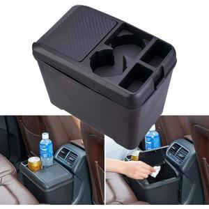 Car Trash Can Bin Waste Container Multi-Function Storage Box Car Cup Holder Car Organizer
