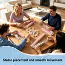 2-in-1 Mahjong Racks with Pushers 4-Pack, Non-Slip Acrylic Mahjong Racks