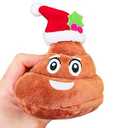 Farting Santa Poop Toy with 7 Funny Fart Sounds  Great for Stocking Stuffers, Secret Santa, or Christmas Gag Gifts  Durable Fake Poop Funny Dog Toy is 4x4.5  Soft Plush Christmas Novelty