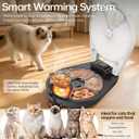 Automatic Wet Food Cat Feeder, 3 Days 5 Freshness Meals Refrigerated Auto Cat Feeder, Semiconductor Cooling & Heating with 304 Stainless Steel Bowl, Programmable Timer Cat Food Dispenser