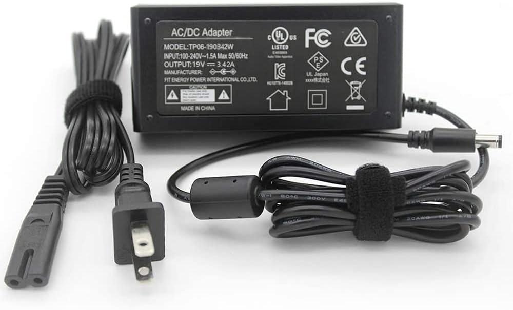 UL-Listed 19V 65W Power Supply for Intel NUC 11 10 8 7 6 5 Mini PC NUC8i7BEH NUC8i5BEH NUC7i5BNK NUC7i5BNH NUC7i5BNH NUC7i3BNK NUC5i7RYH NUC5i5RYK Power Cord