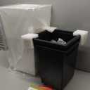 GarveeLife 22.5 in Tall Planters Set of 2, Outdoor Indoor Black Planter Pots, High Front Porch Planter Pots with Drainage Holes Water Level Monitor Inner Bucket, Automatic Watering, White