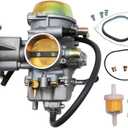 KIPA Carburetor For Yamaha RHINO 660 YFM660 YXR660FA YXR660FSE YXR660FH YXR660 Hunter UTV ATV 2004 2005 2006 2007 Replace OEM part number 5KM-14901-00-00 2Pcs New Main jets & 2Pcs Fuel Filters