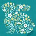 Ascrazy Easter Shirts for Women Cute Floral Bunny T-Shirt Easter Day Tee Tops Cyan