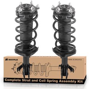 MOSTPLUS Front Pair Complete Strut Spring Assembly Compatible for 2007-2014 Honda CR-V CRV 2.4L Replaces 11605 11606 1333365L 1333365R Left & Right Shock Coil