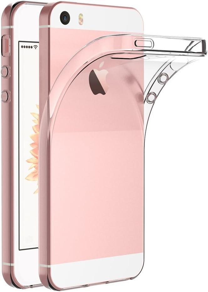 MaiJin Case for Apple iPhone 5 / iPhone 5S / iPhone SE (4 inch) Soft TPU Rubber Gel Bumper Transparent Back Cover