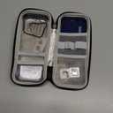 Insulin Cooler Travel Case, Portable Temperature Display Medicine Travel Cooler, Diabetes Case with 2 Reusable Ice Packs TSA Approved for Diabetic Supplies Patent Pending (Blue)