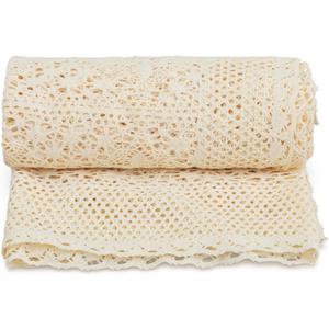 Tegeme Boho Throw Blanket 50"x60" Vintage 100% Handmade Crochet Cotton Throw Blankets, Lightweight Lace Knit for Couch, Bed Decor, Boho Photo Prop, Valentines Gifts for Women