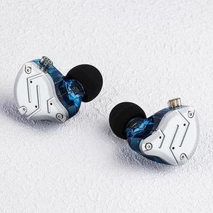 Linsoul KZ ZS10 Pro, 4BA+1DD 5 Driver in Ear Monitor, HiFi Wired Earbuds, Gaming Earbuds, Hybrid IEM Earphones with Stainless Steel Faceplate, Detachable Cable for Musician (with Mic, Blue)