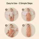 GLLQUEN BABY 3-Pack Organic Baby Swaddle Sleep Sacks for Newborn - Baby Swaddles 0-3 Months, Newborn Swaddling Sack, Rainbow & Sun, Infant Swaddle Blanket Wrap (Small/Medium)