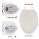 Toilet Seat, Elongated Toilet Seat with Quick-Release And Quick-Attach, Plastic Toilet Seat with Soft Close, Never Loosen, Easy Install and clean - Fits Most Elongated Toilets Biscuit