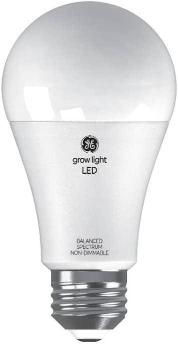 GE Lighting 105645 1.9W LED Horticultural Grow Light Bulb for Seeds & Greens White - A19 Shape