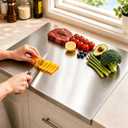 100% Pure Titanium Cutting Boards for Kitchen-Cutting Edge Hygiene & Durability, Double-sided food-grade Titanium Cutting Board For Meats Fruist And Vegetables.Easy to Clean,23.6 * 15.7