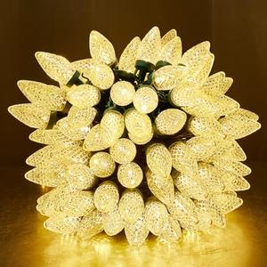 Dirnun C9 Led Christmas Lights Outdoor Christmas Decorations Commercial Grade 50Led 33ft Christmas Tree Lights Set for Indoor Outdoor Wedding, Holiday, Party, Home Christmas Decorations(WarmWhite)