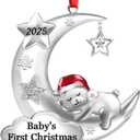 Baby's First Christmas Ornament 2025 Girl Boy Baby 1st Christmas Ornament for Newborn Christmas Keepsake Gifts Decorations