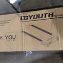 GOYOUTH 2 in 1 Under Desk Electric Treadmill Motorized Exercise Machine with Wireless Speaker, Remote Control and LED Display, Walking Jogging Machine for Home/Office Use