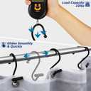 SEWACC 12 Pcs Electroplated S Shape Shower Curtain Hooks Smooth Sliding Rust Resistant Bathroom Curtain Rings 2.75X1.77X0.98 Inch