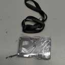 Horizontal Badge Holder - ID Card Holder with Clip and Lanyard,Black