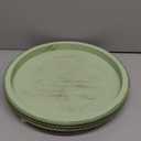 KULEDM Handmade Wooden Decorative Tray, Small Beaded Coffee Table Tray Decor, Sage Round Serving Tray for Coffee Table, Dining Room Table Entryway and Living Room Table