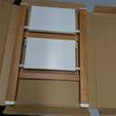 2 Step Lightweight Aluminum Folding Ladder, Portable Step Stool with Anti-Slip Pedals, 330 lbs Capacity for Home, Office, KitchenWhite&Woodgrain