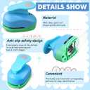 CHENGU 6 Pcs Heart Punch Set 3in/2in/1.5in/1in/0.6in/0.3in Scrapbook Hole Punchers Crafting with 10 Sticker Paper Heart Cutter Scrapbook for Office Supplies DIY Albums Photos(Multicolor)