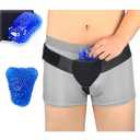 Hernia Belt For Men And Women - Uses Cold And Hot Compresses To Relieve Groin Pain And Prevent Left/Right Inguinal Hernias From Protruding, 1PCS Removable Compression Pads, Fits Scrotum And Femur Pre- Or Post-Surgery, Comfortable And Adjustable (Black 1 Compression Pads, 30-38 in)