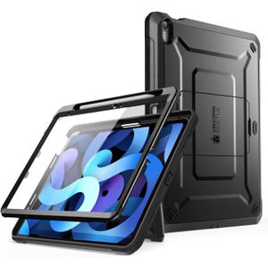 SUPCASE for iPad 11th Gen A16 Chip 11 Inch 2025 Case with Screen Protector (Unicorn Beetle Pro), [Built-in Stand & Pencil Holder] Heavy Duty Protective Cover for iPad 10th Gen 10.9 Inch 2022, Black