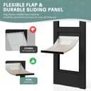 Dog Door for Sliding Glass Door Insert with Lock All-Metal Frame & Magnetic Flat Closure, No-Cut Doggie Door for Large Dogs, Slider Doggy Door Insert, Adjustable Height (77 5/8" - 81") M-Black