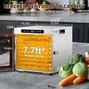 Food-Dehydrator Machine 9 Stainless Steel Trays, 1000W Fruit Dehydrator,7.7ft Meat Dryer for Jerky,190F Temperature Control,24H Timer Dryer Machine for Herbs,Beef