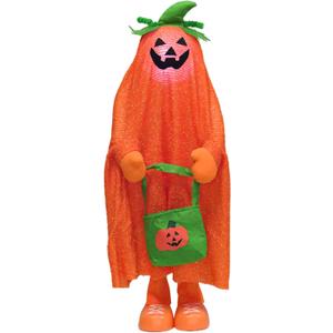 32" Front Porch Light up Halloween Pumpkin Figure Dcor, Kit Standing Trick or Treat Indoor and Outdoor Decorations-Pumpkin