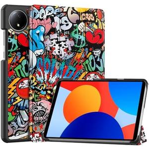 Mixed 2 Packs Smart Case for Xiaomi Redmi Pad SE 8.7'' 2024, Ratesell Lightweight Trifold Stand Smart Case Cover with Auto Wake/Sleep for Xiaomi Redmi Pad SE 8.7'' Graffiti