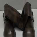 AMINUGAL Knee High Boots Women Square Toe Pull On Wide Calf Riding Fashion Buckles Chunky Metallic Casual Vintage Buckle Rivet 7