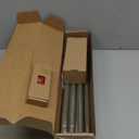 Antique Silver Curtain Rod 32 to 58 Inch(2.6 to 4.8 ft) with Brackets, USFOOK 7/8 Inch Splicing Single Curtain Rods for Windows 20 to 54 In, Adjustable Decorative Curtain Pole with Square Finials