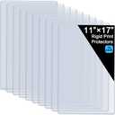 11" x 17" Hard Plastic Sheet Protectors, Menu Rigid Print Protectors, Clear Certificate Waterproof Protectors, Paper Sleeves Photo Plastic Sleeves Document Holder, Birth Certificate Protector(10 Pack)
