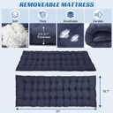 Bench Cushions for Outdoor Furniture 51'' X 20'' X 3 Tufted Outdoor Bench Cushion Waterproof 2 Seater Porch Swing Cushions for Patio, Park, Garden, Backyard