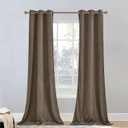 StangH Velvet Curtains 90 inches Long Taupe - Light Blocking Bedroom Drapes Privacy Protection, Heavy Grommet Window Treatment Farmhouse Decor for Living Room, W42 x L90, 2 Panels (Beige Series - Taupe)