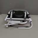 Adjustable Medical Bedside Commode Chair with Padded Backrest, Arm Support, Height AdjustableGray