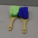 Remerry 2 Pcs Beach Sand Remover Brush with Drawstring Bag, Beach Accessories Scrub Brushes for CleaningSoft Bristle Brush for Summer Vacation Water Sports Volleyball Party (Blue and Green)