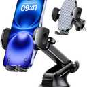 Miracase Phone Holders for Your Car, [Thick Case & Heavy Phone Friendly] Universal Cell Phone Car Mount, 3-in-1 Phone Mount for Car Dashboard Windshield Air Vent Fit for All Smartphones, Dark Black